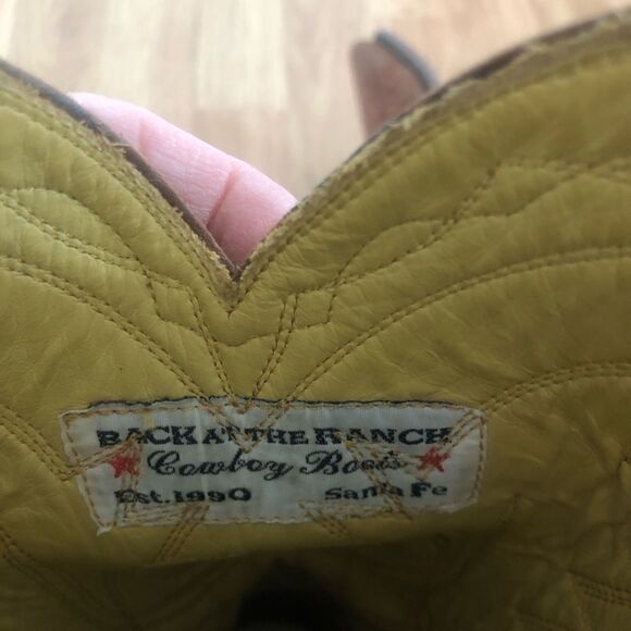 BACK AT THE RANCH El Rancho 12” Suede Leather/Ostrich Cowboy Boots - Picture 14 of 15